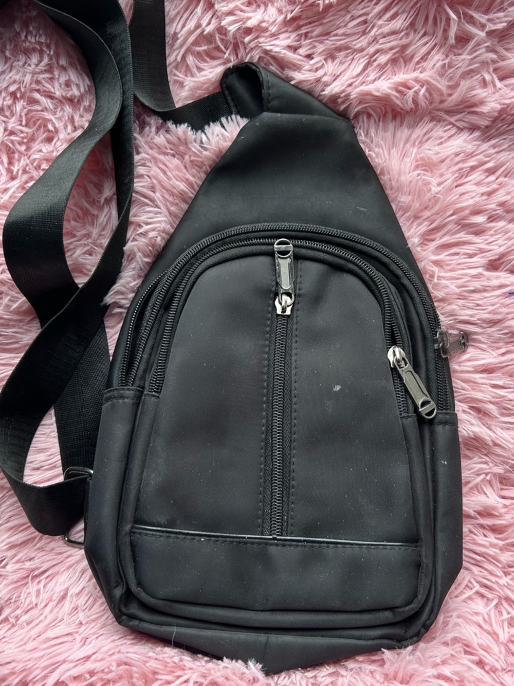 Men's Black Sling Crossbody Bag - Casual Everyday Carry